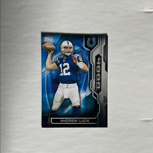 Andrew Luck Topps Blue and White Football Card